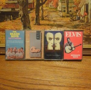 Vtg Cassette 🔥 Tape Lot 4 Pink Floyd 🌈 Elvis 👑 Beach Boys 🏖️ Vintage 60s 70s